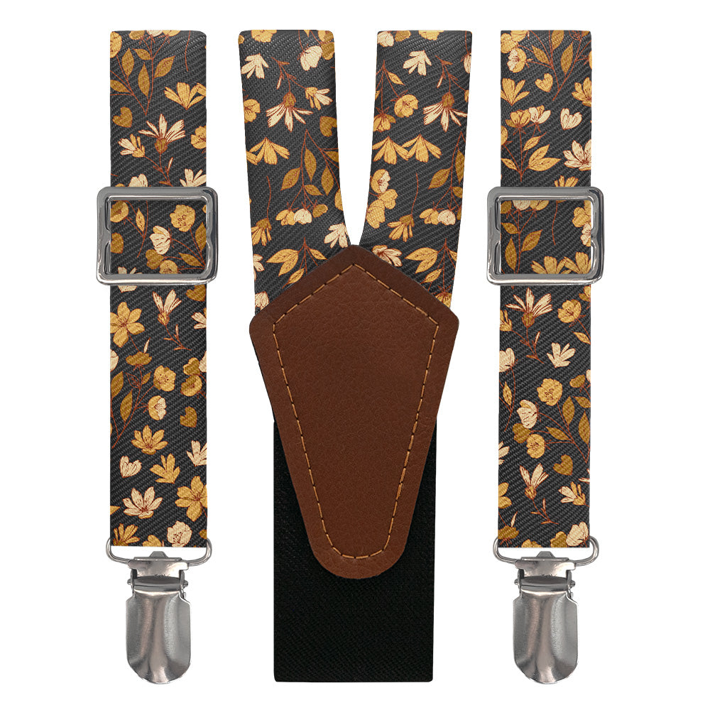 Midnight Floral Suspenders - Main View - Knotty Tie Co.