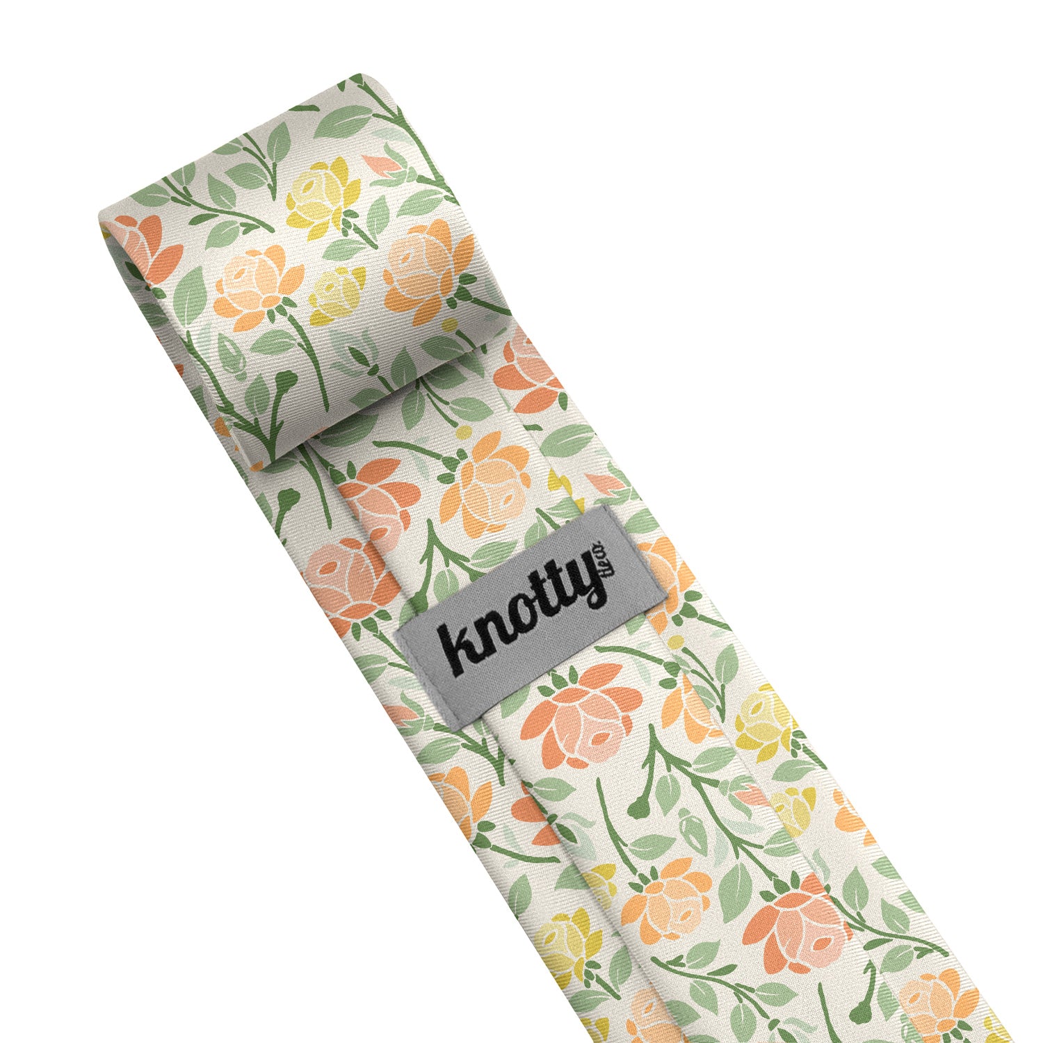Midsummer Rose Necktie - Tag - Knotty Tie Co.