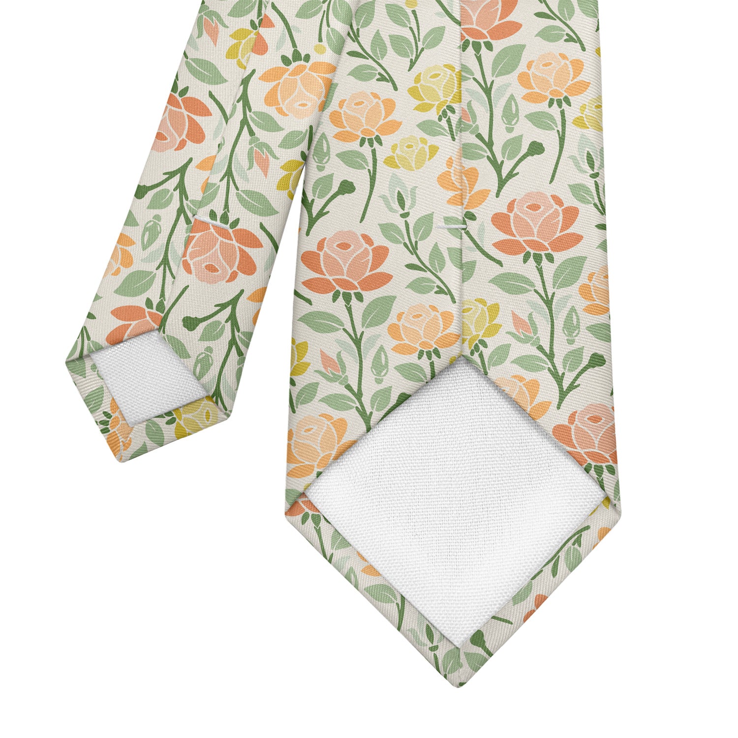 Midsummer Rose Necktie - Tipping - Knotty Tie Co.