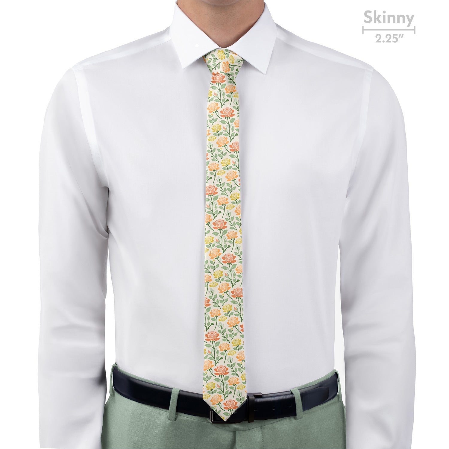 Midsummer Rose Necktie - Skinny - Knotty Tie Co.