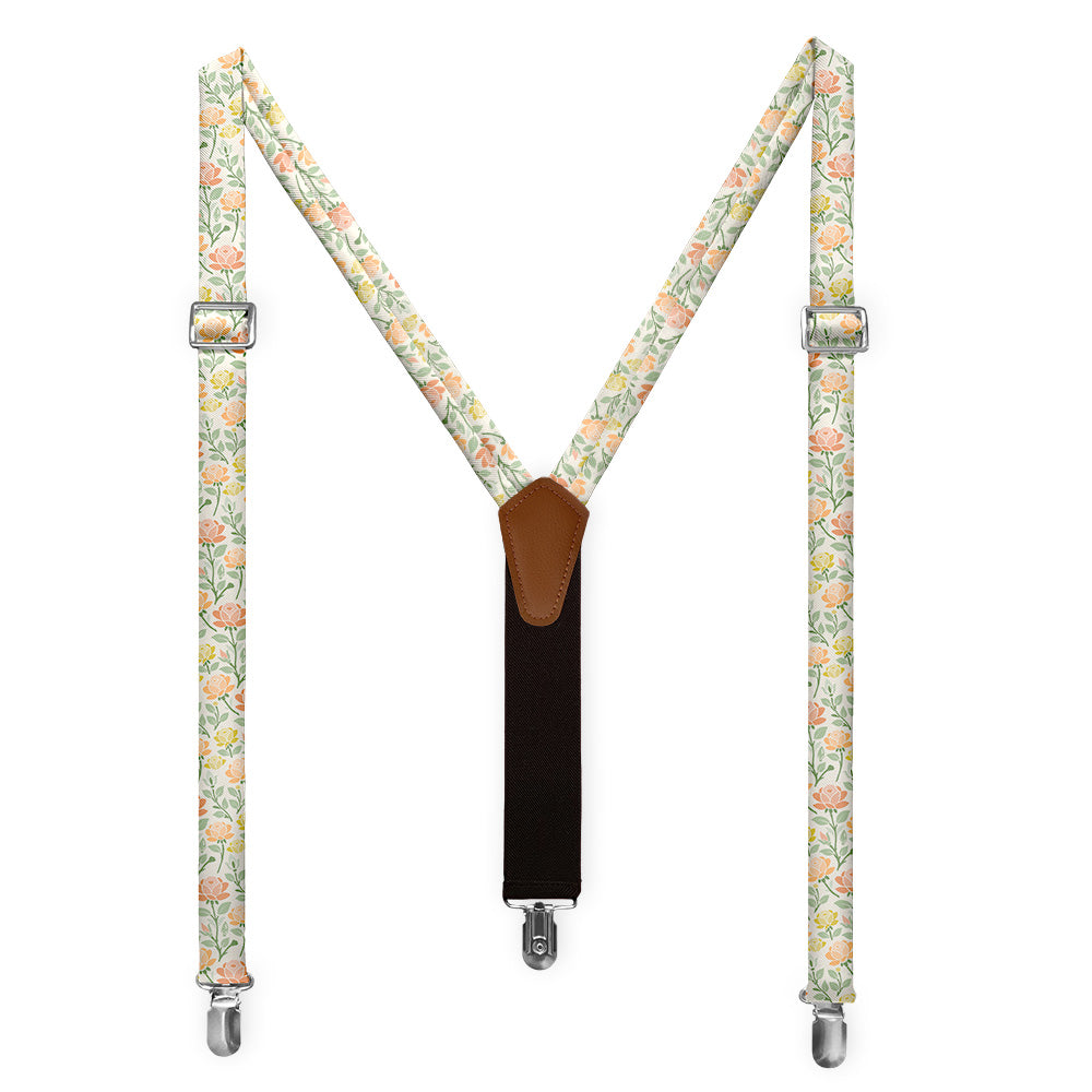 Midsummer Rose Suspenders - Full Front View - Knotty Tie Co.