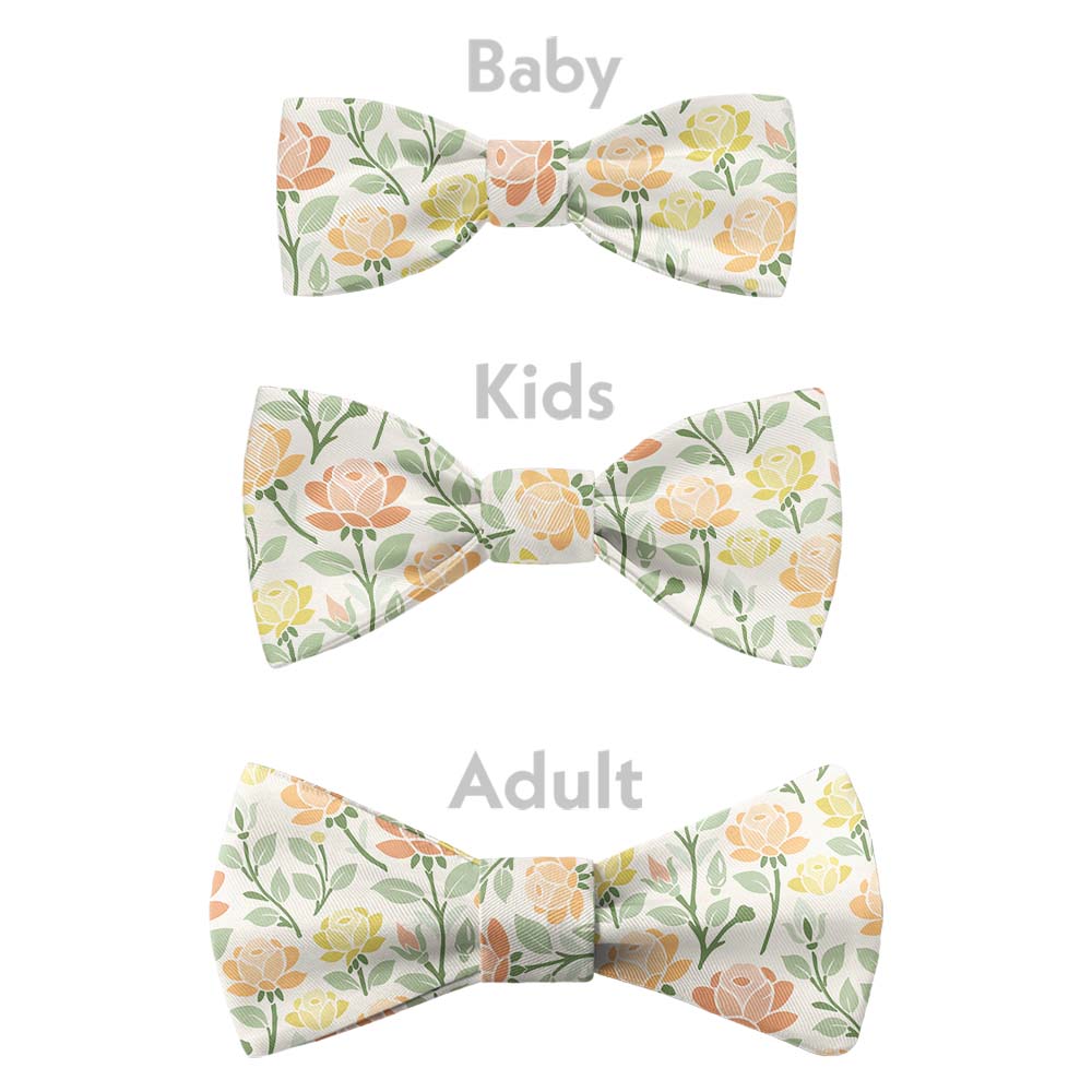 Midsummer Rose Bow Tie - Bow Sizes - Knotty Tie Co.