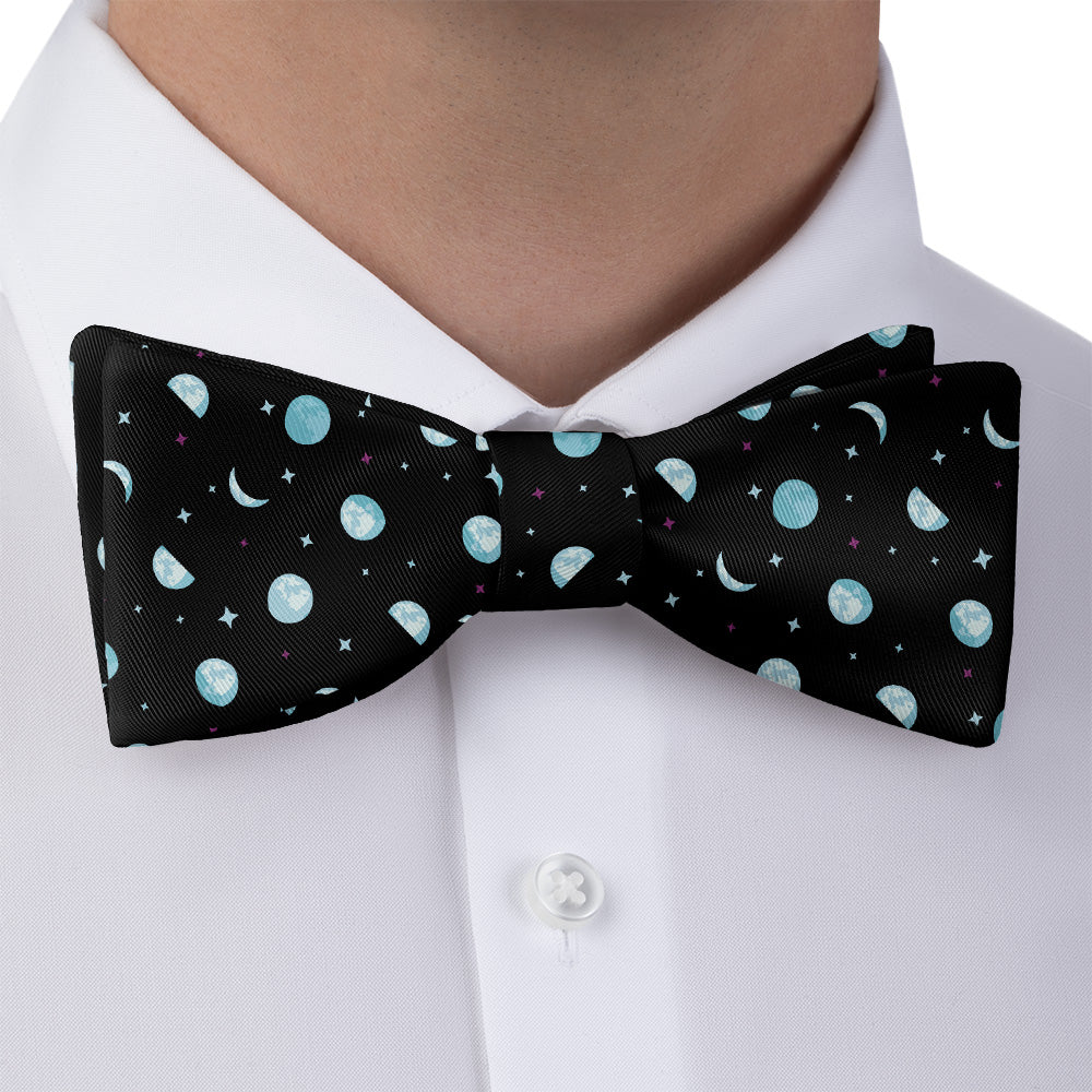 Mini Moons Space Bow Tie - Bow Tie with Dress Shirt - Knotty Tie Co.