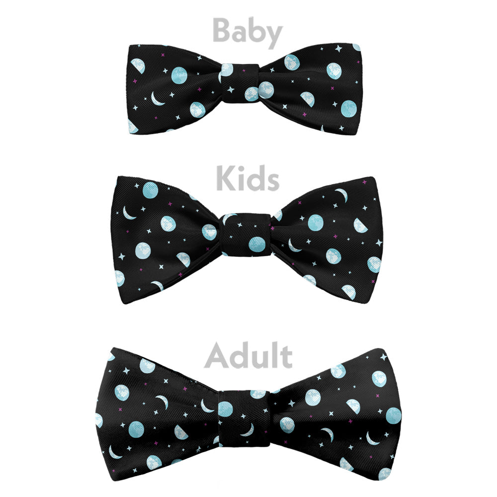Mini Moons Space Bow Tie - Bow Sizes - Knotty Tie Co.