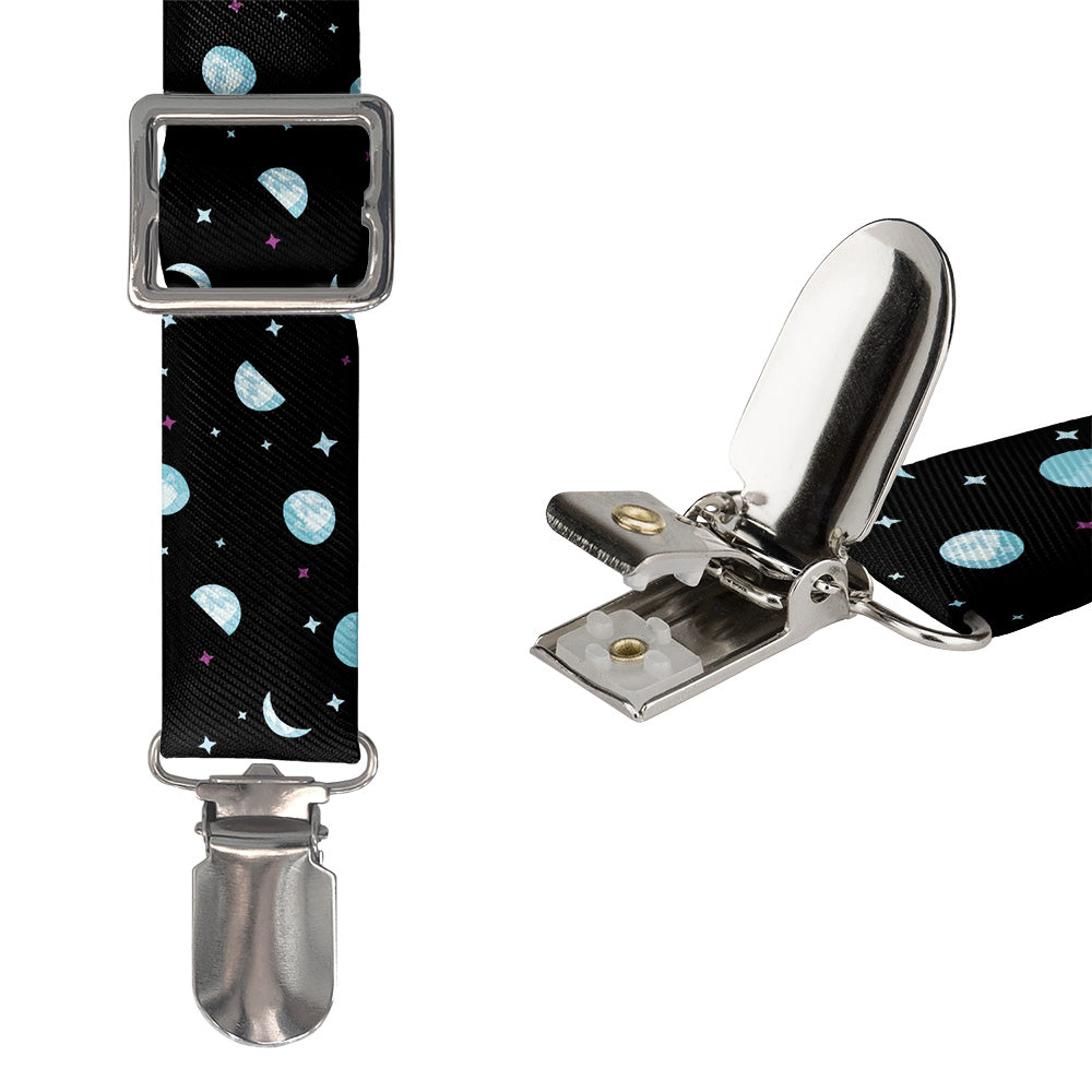 Mini Moons Space Suspenders - Hardware and Strap - Knotty Tie Co.