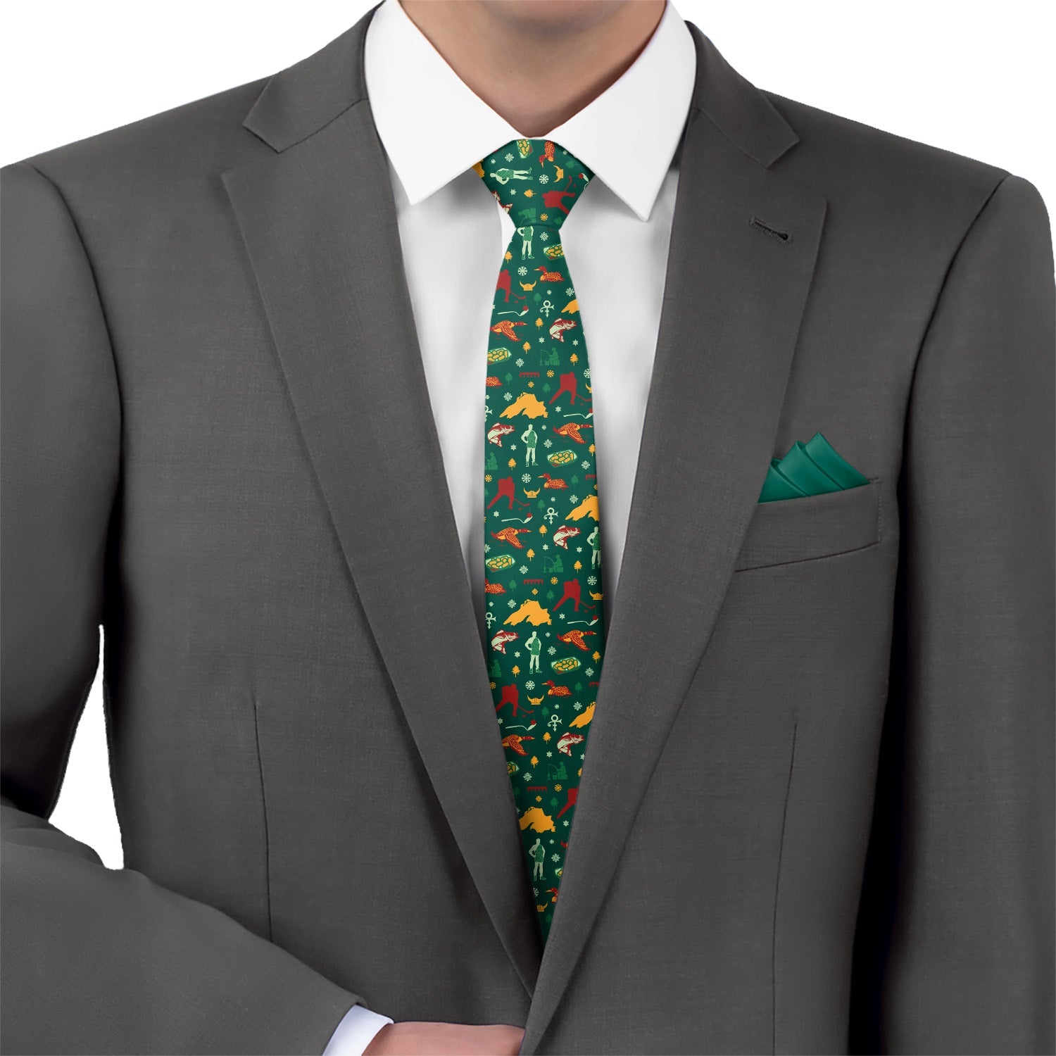 Minnesota State Heritage Necktie - Matching Pocket Square - Knotty Tie Co.