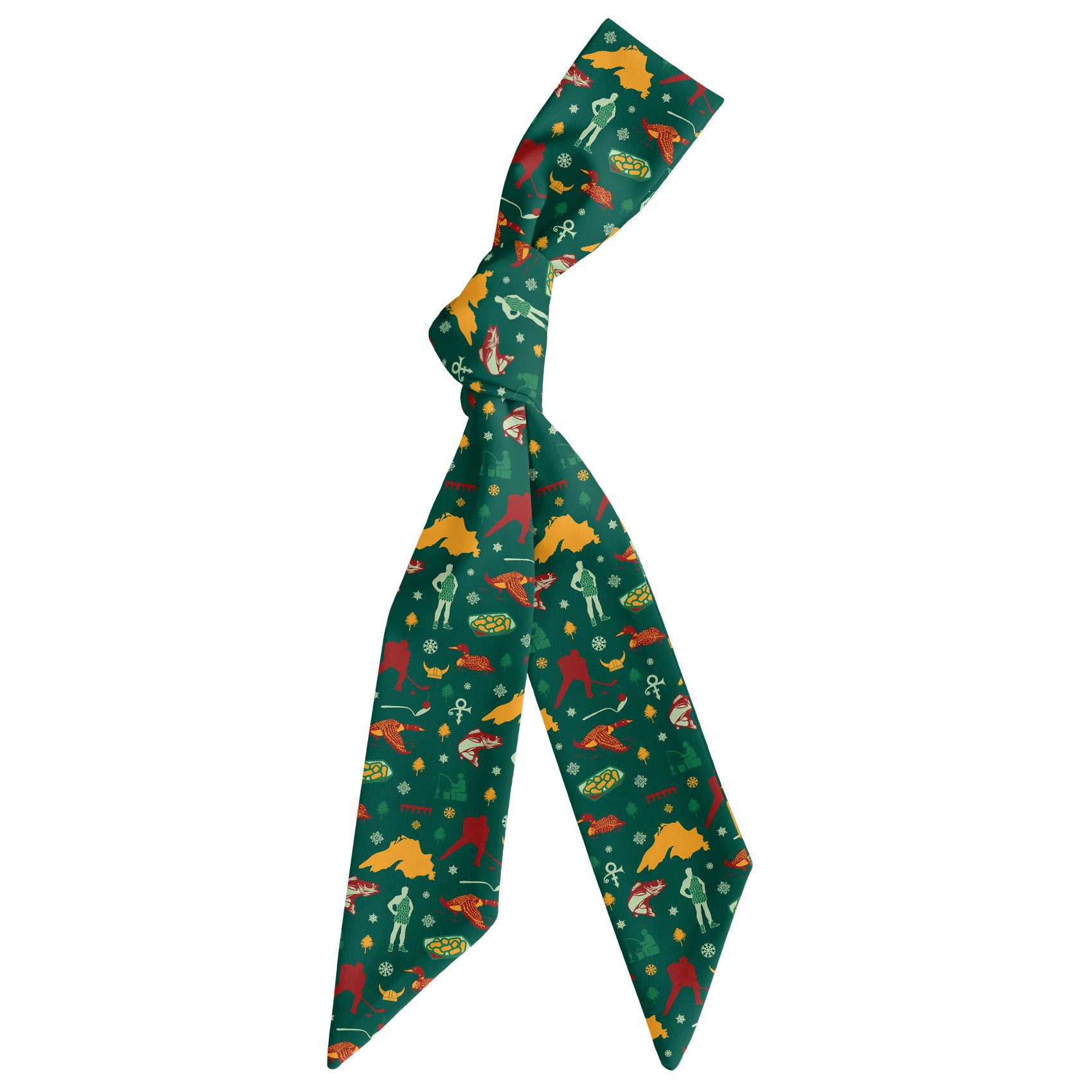 Minnesota State Heritage Hair Scarf - Scarf Tied Into Knot - Knotty Tie Co.