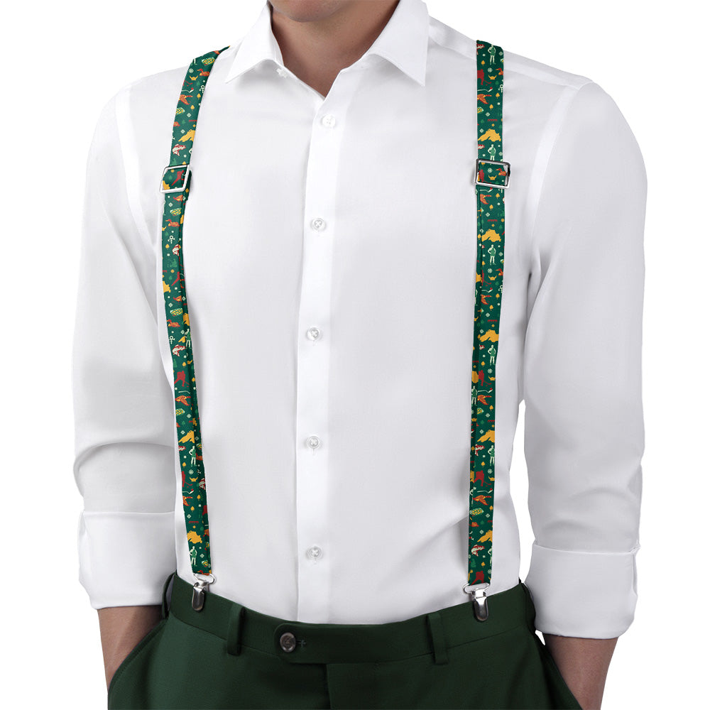Minnesota State Heritage Suspenders - On Model Back View - Knotty Tie Co.