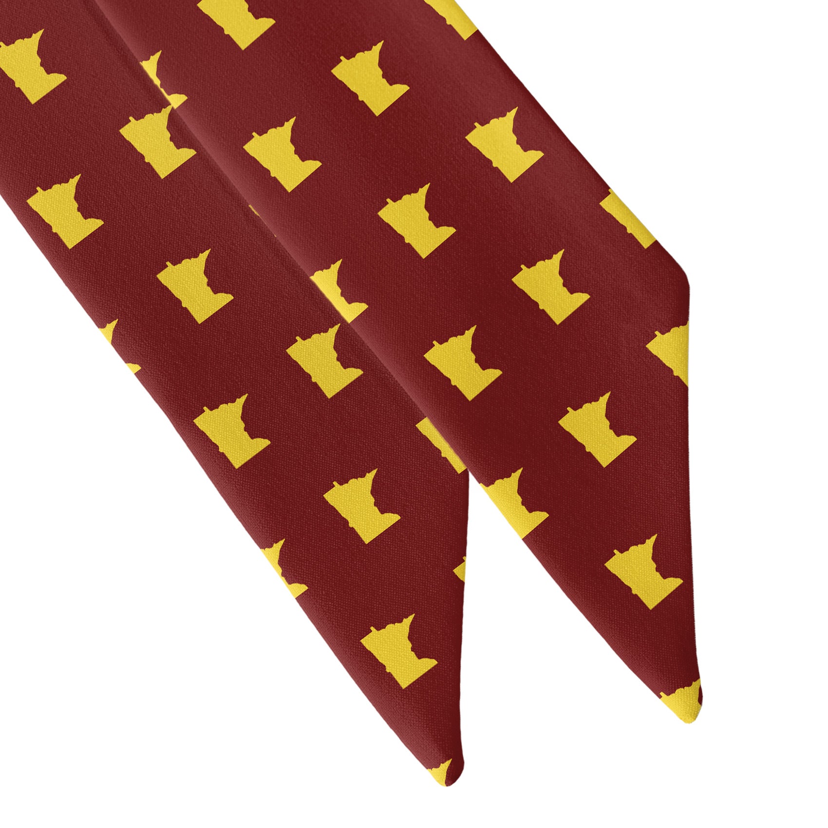 Minnesota State Outline Hair Scarf - Scarf Tapered Ends - Knotty Tie Co.