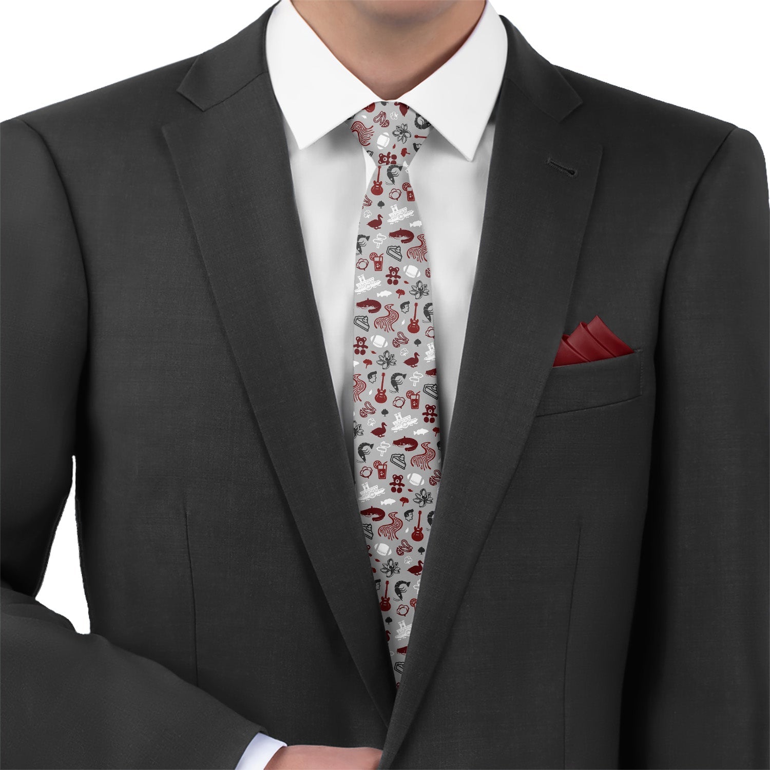 Mississippi State Heritage Necktie - Matching Pocket Square - Knotty Tie Co.