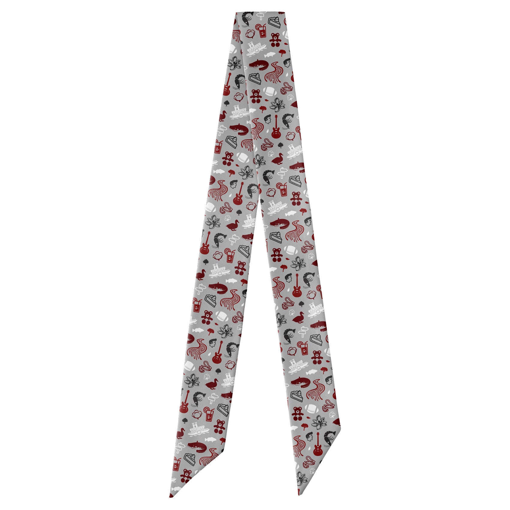 Mississippi State Heritage Hair Scarf - Full View of Hair Scarf - Knotty Tie Co.