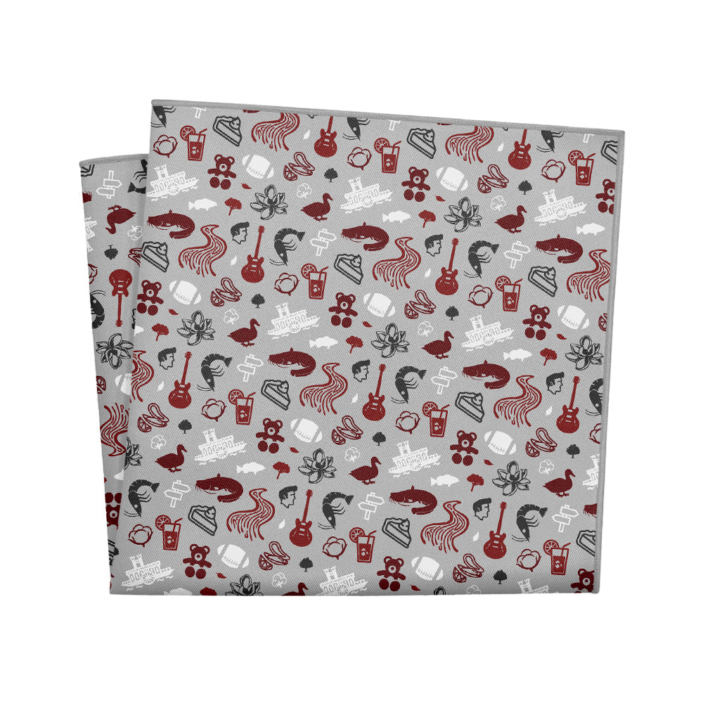Mississippi State Heritage Pocket Square - 12" Square - Knotty Tie Co.