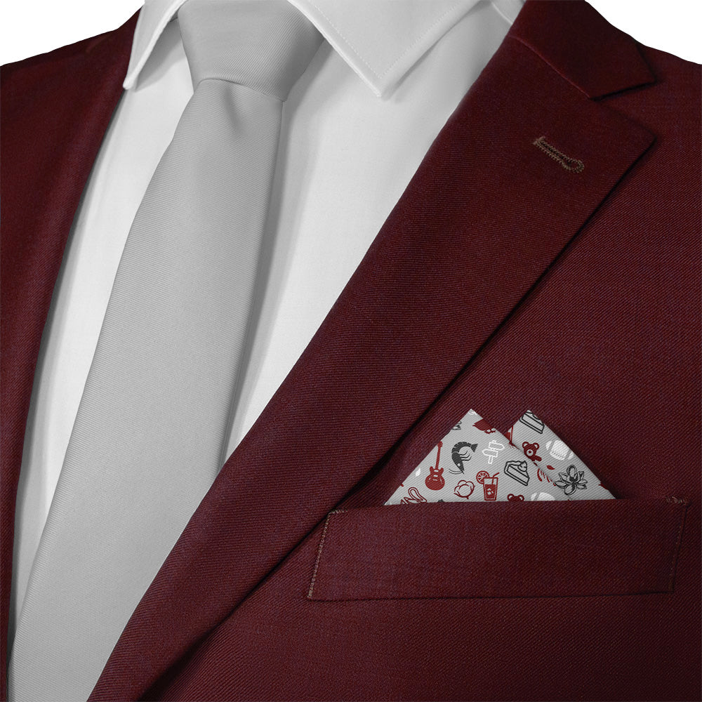 Mississippi State Heritage Pocket Square - Matching Necktie- Knotty Tie Co.