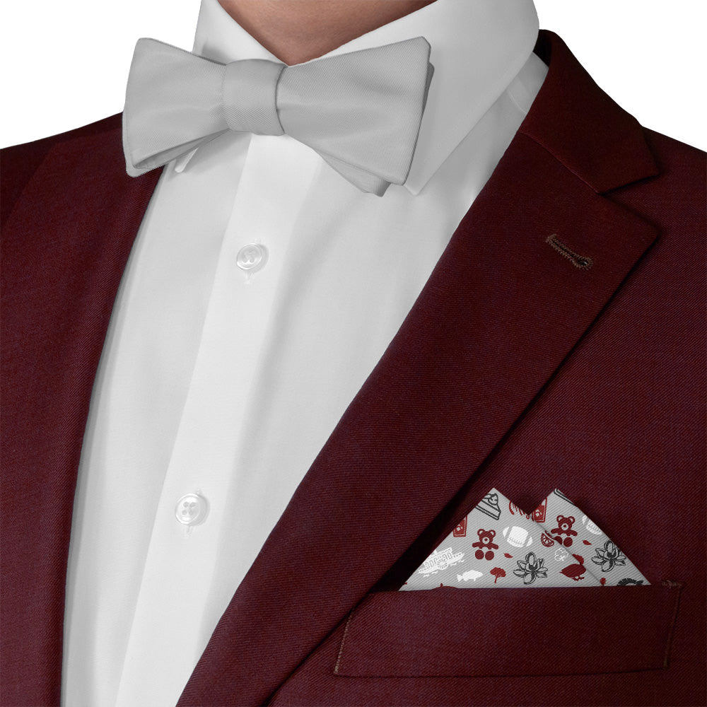 Mississippi State Heritage Pocket Square - Matching Bow Tie - Knotty Tie Co.