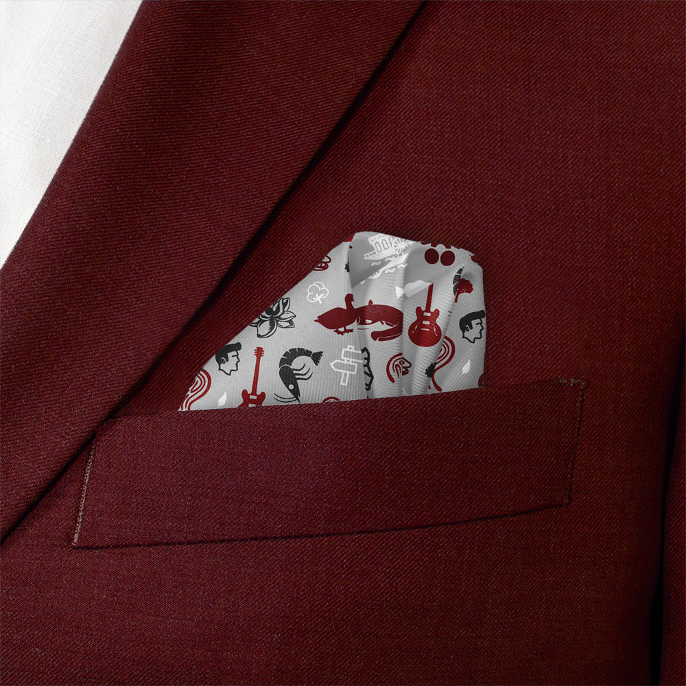 Mississippi State Heritage Pocket Square - Wave Fold - Knotty Tie Co.