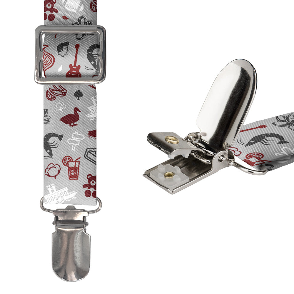 Mississippi State Heritage Suspenders - Hardware and Strap - Knotty Tie Co.