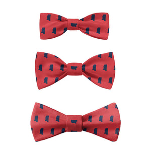 Mississippi State Outline Bow Tie -  -  - Knotty Tie Co.