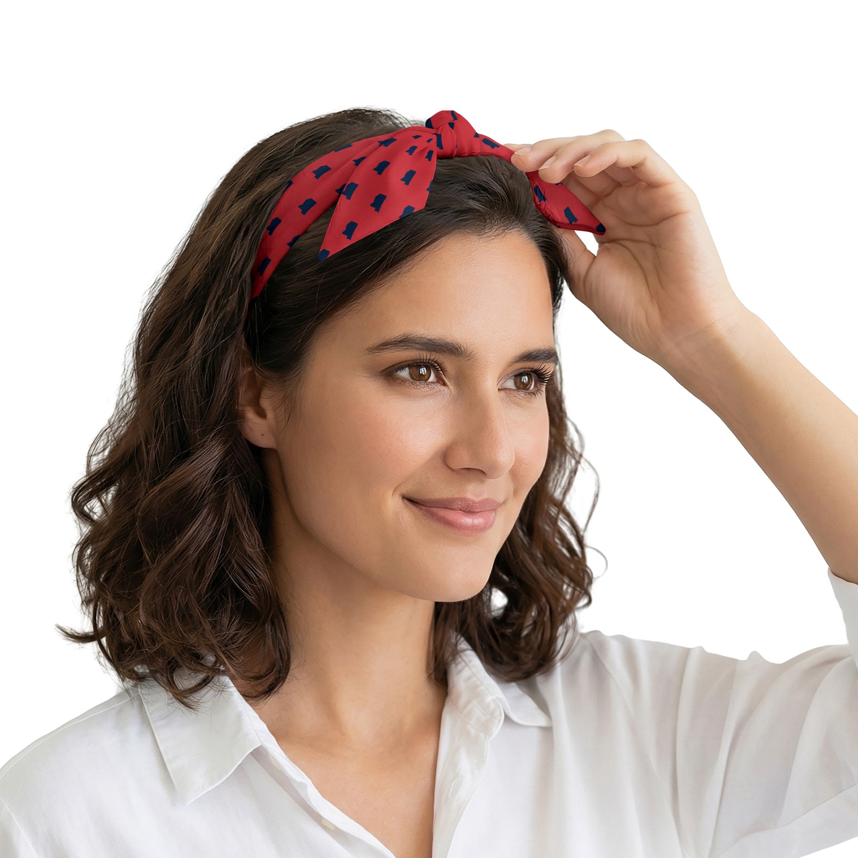 Mississippi State Outline Hair Scarf - Scarves for Women - Knotty Tie Co.