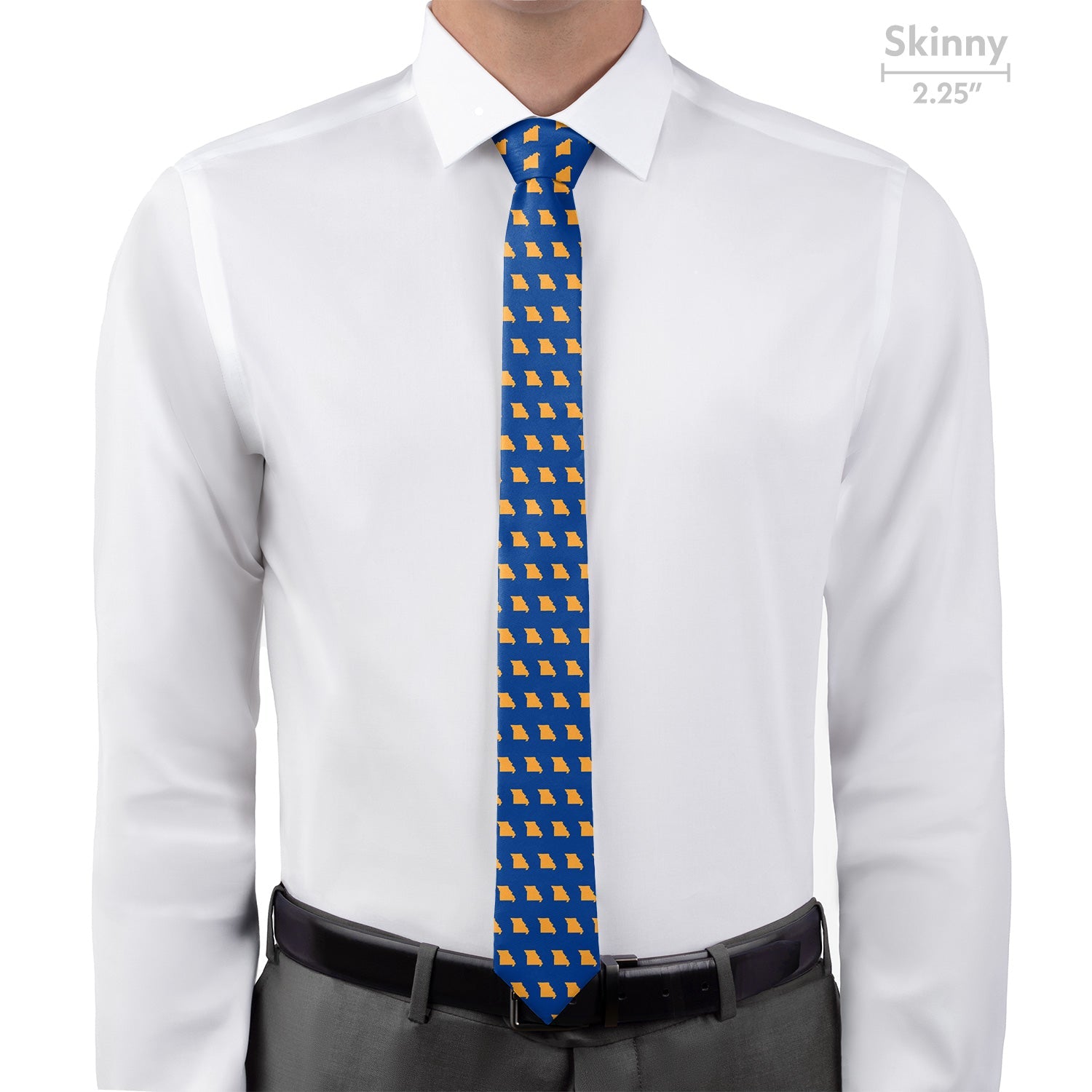 Missouri State Outline Necktie - Skinny - Knotty Tie Co.
