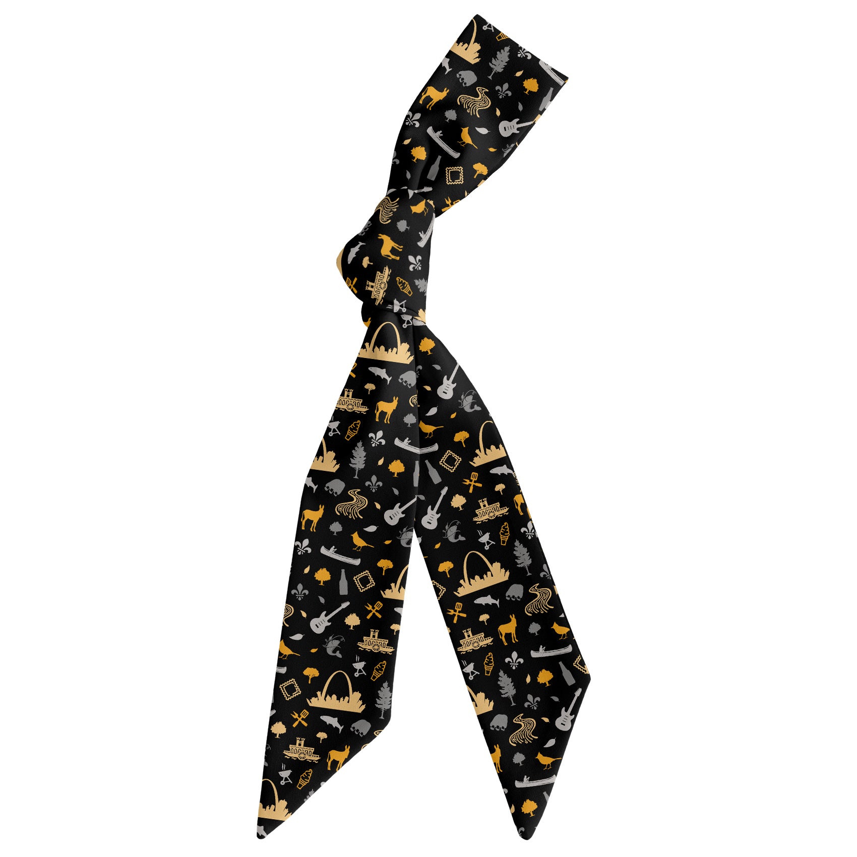 Missouri State Heritage Hair Scarf - Scarf Tied Into Knot - Knotty Tie Co.