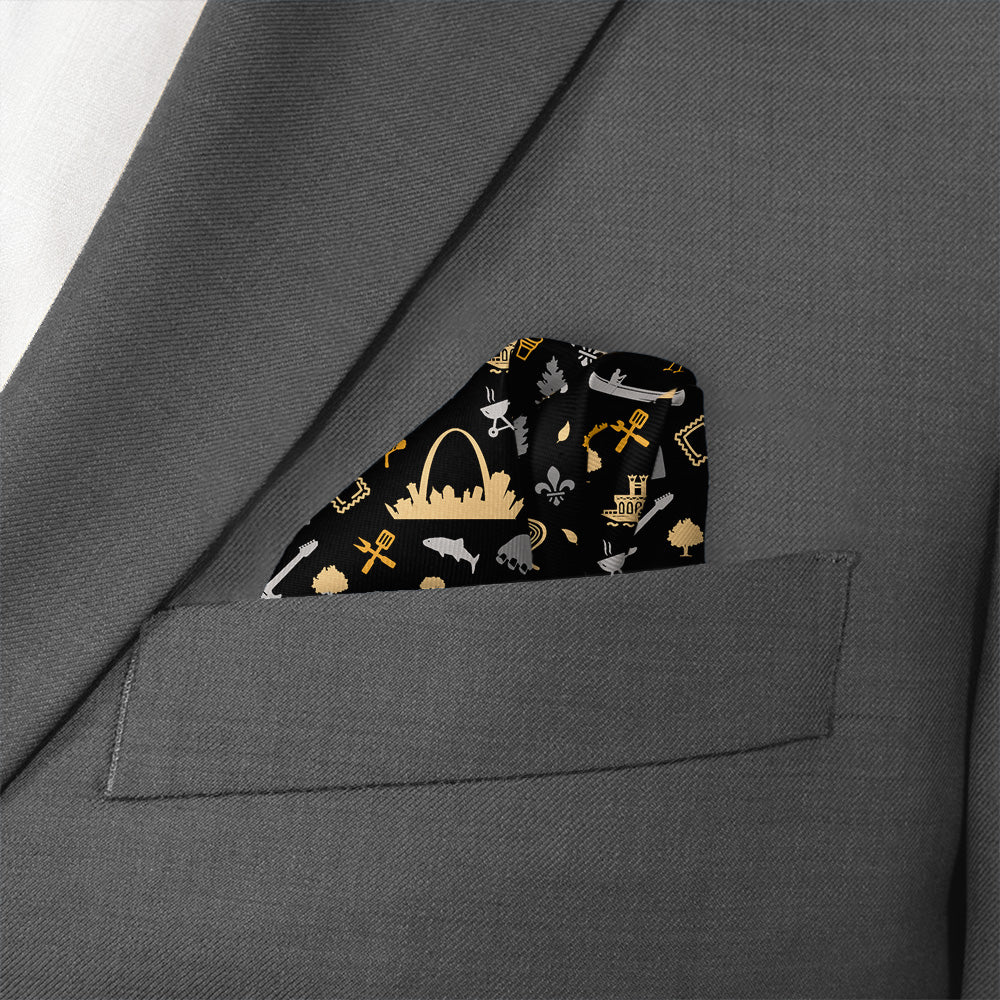 Missouri State Heritage Pocket Square - Wave Fold - Knotty Tie Co.