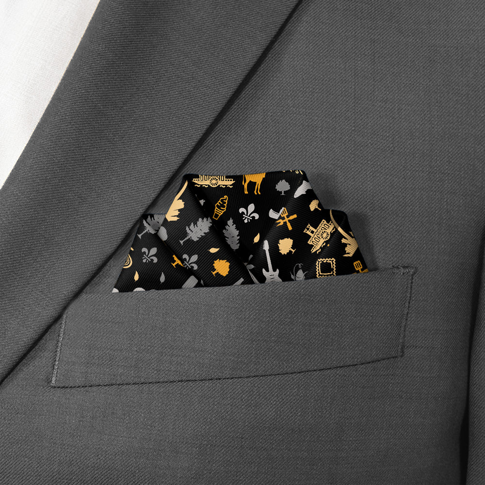 Missouri State Heritage Pocket Square - Scalloped Fold - Knotty Tie Co.