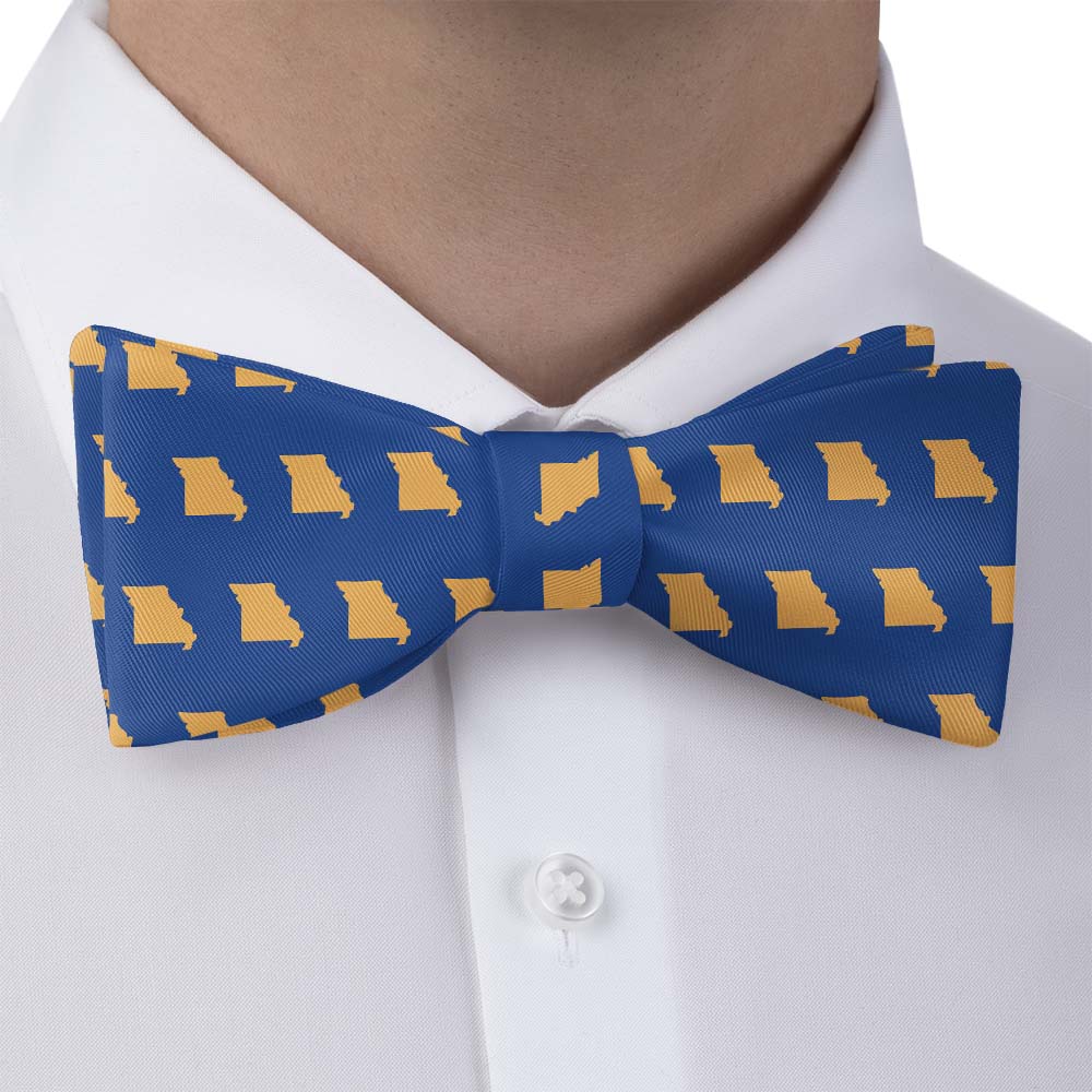 Missouri State Outline Bow Tie - Bow Tie with Dress Shirt - Knotty Tie Co.