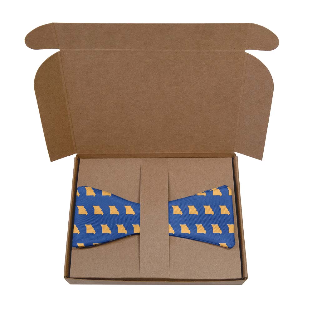 Missouri State Outline Bow Tie- Kraft Gift Box Packaging - Knotty Tie Co.