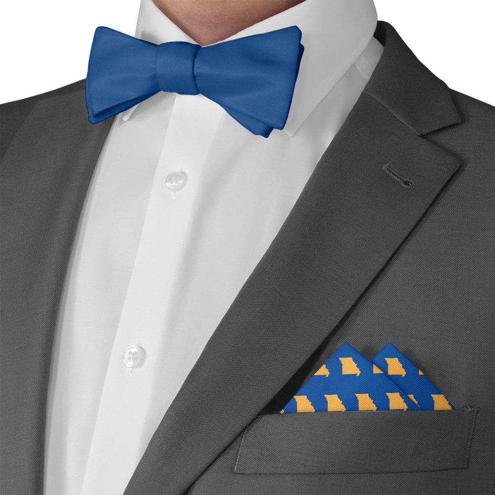 Missouri State Outline Pocket Square - Matching Bow Tie - Knotty Tie Co.