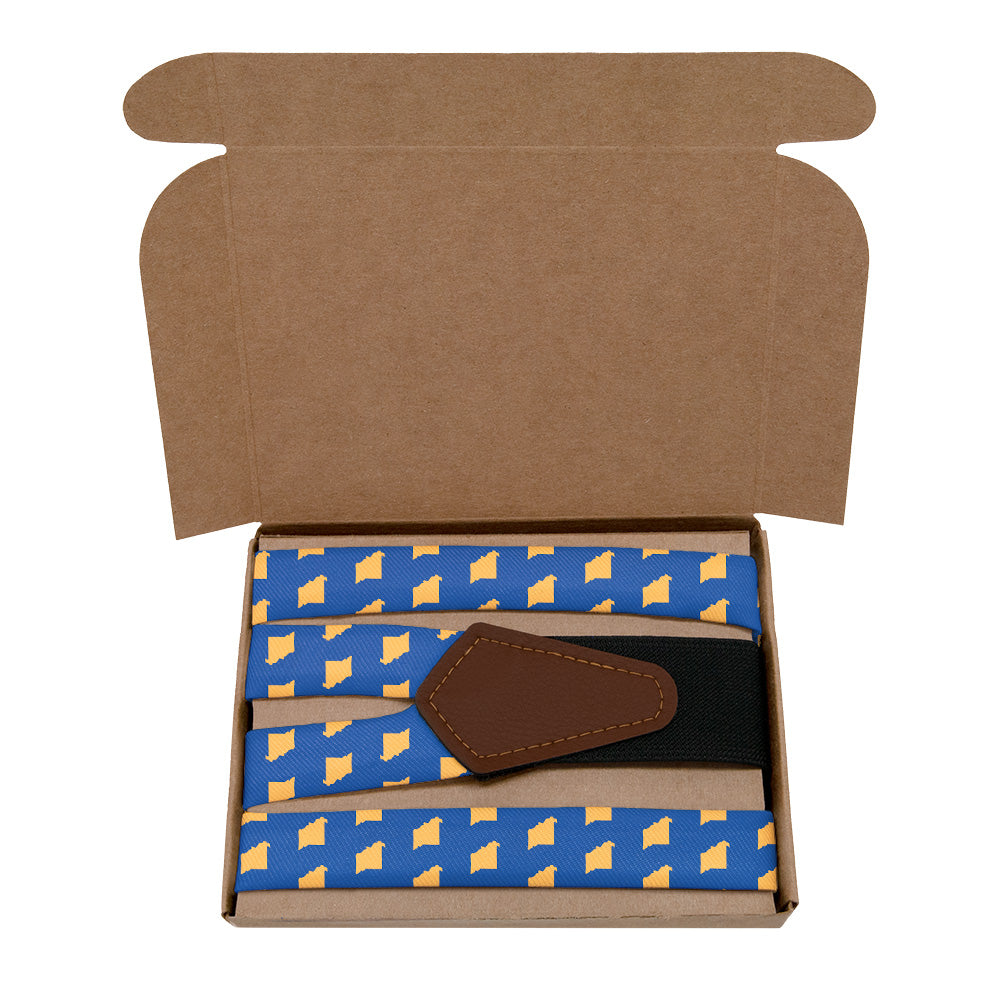 Missouri State Outline Suspenders - Kraft Gift Box Packaging - Knotty Tie Co.