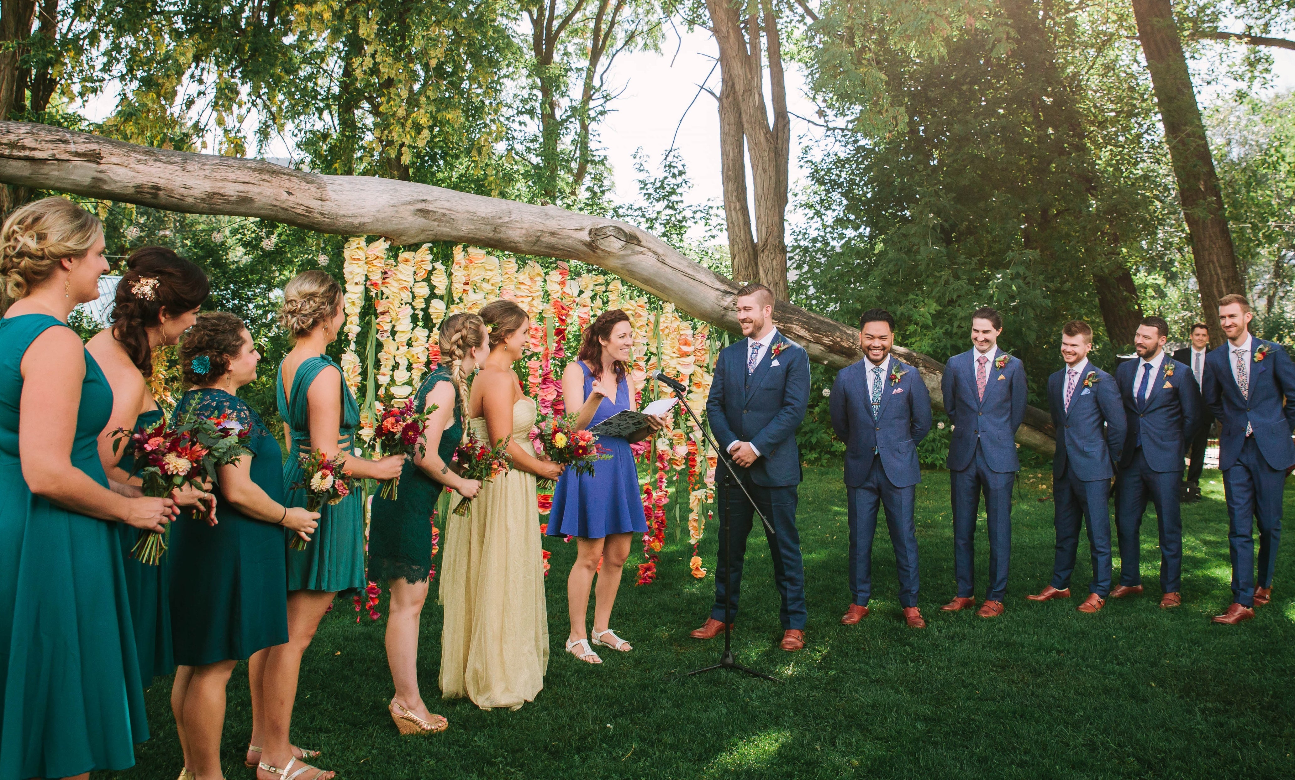 matching dress and tie