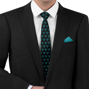 Mod Triangles Necktie - Matching Pocket Square - Knotty Tie Co.