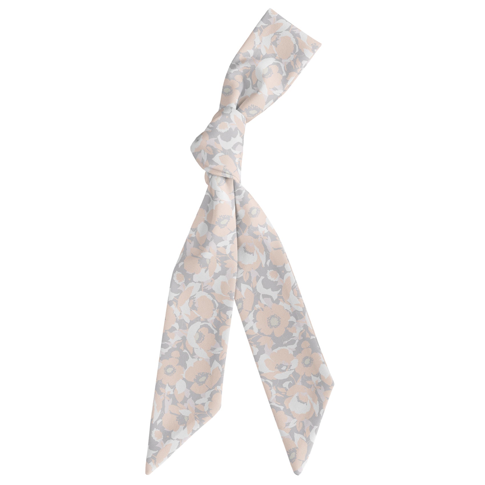 Mod Floral Hair Scarf - Scarf Tied Into Knot - Knotty Tie Co.