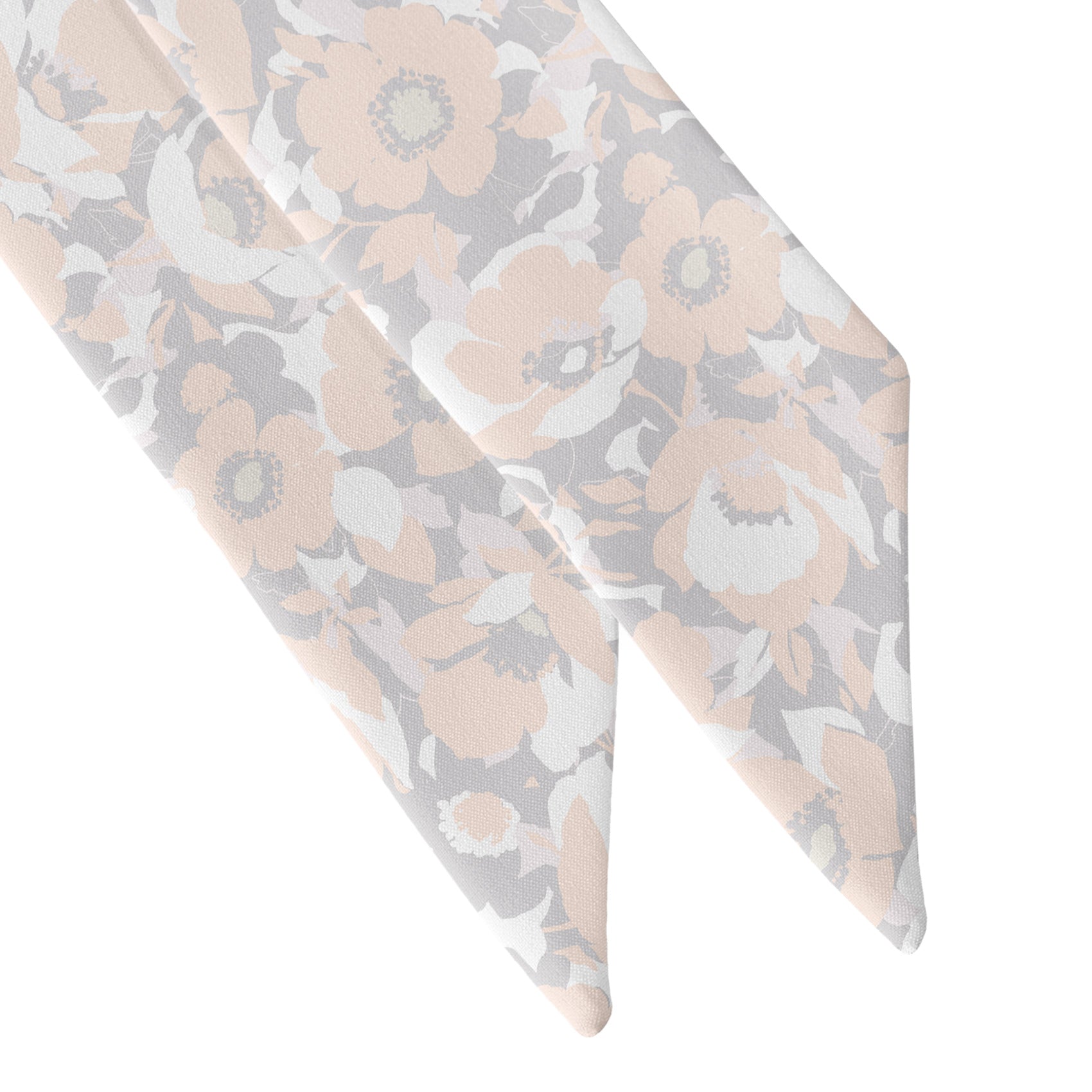 Mod Floral Hair Scarf - Scarf Tapered Ends - Knotty Tie Co.