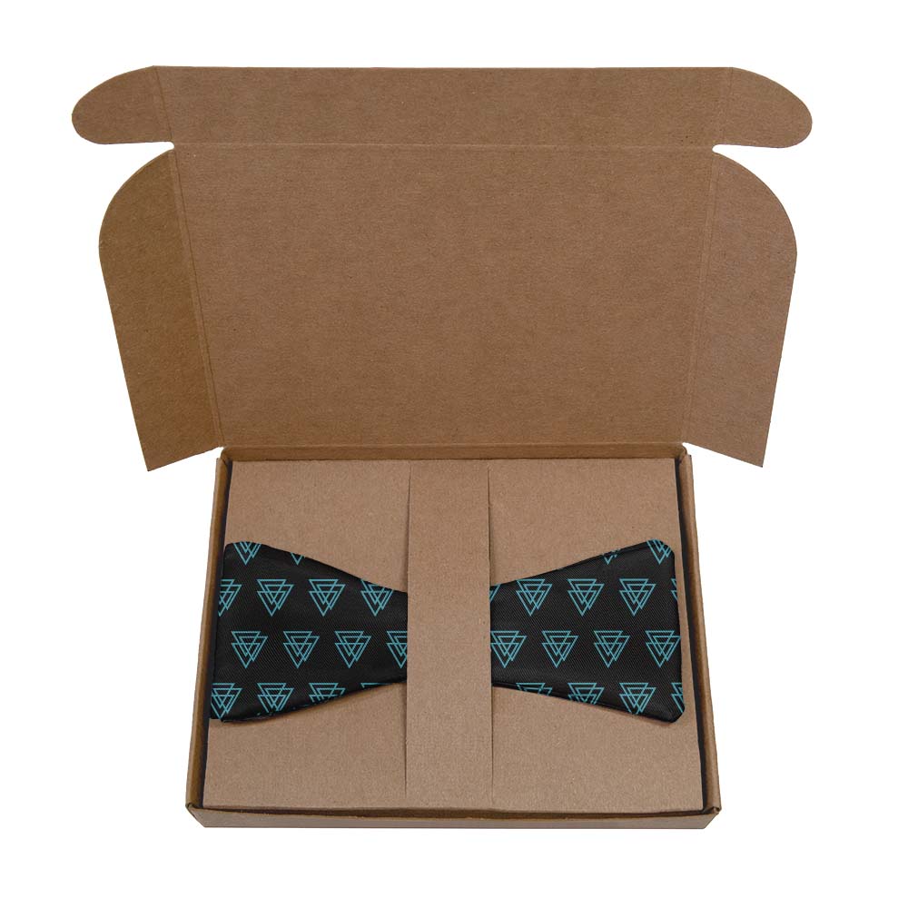 Mod Triangles Bow Tie- Kraft Gift Box Packaging - Knotty Tie Co.