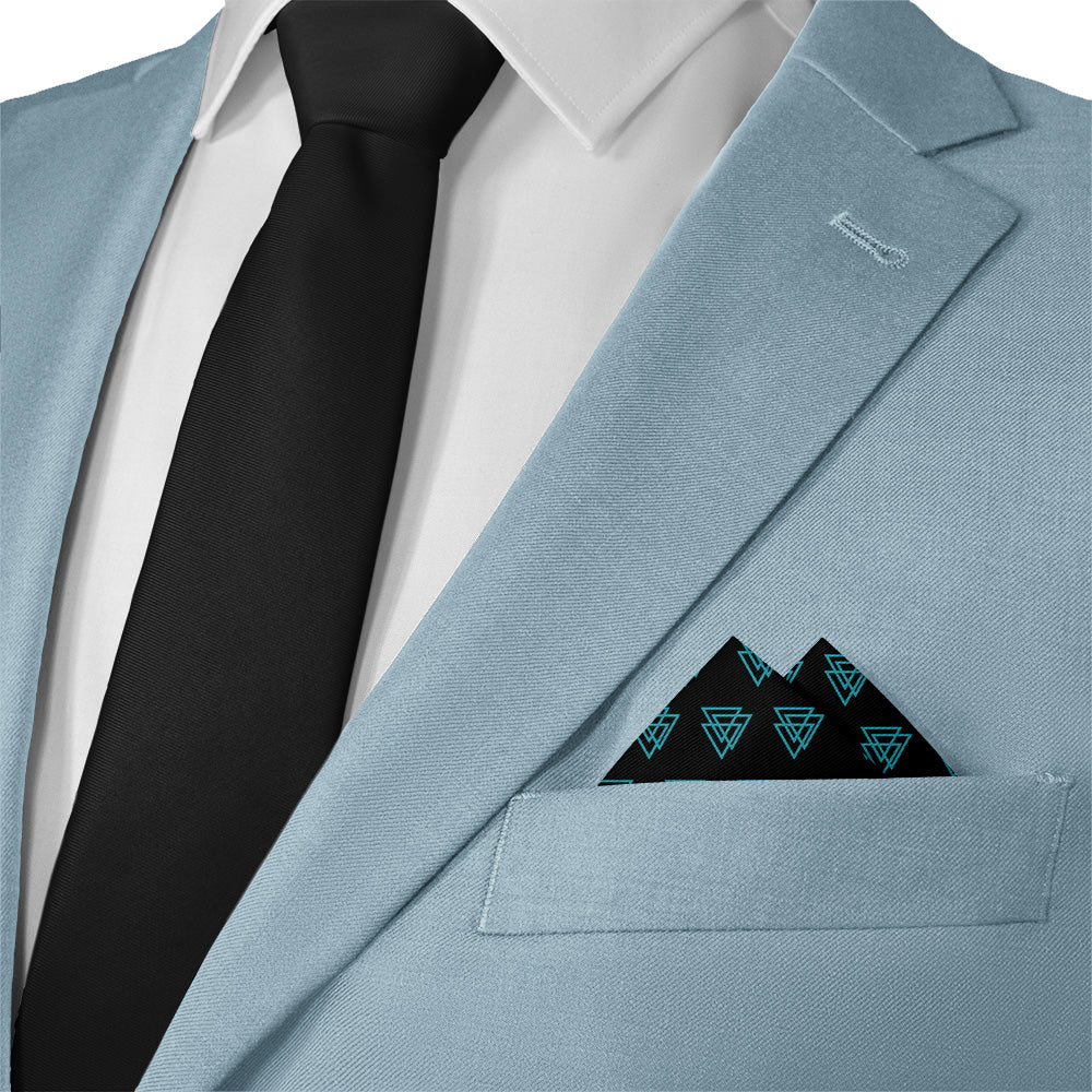 Mod Triangles Pocket Square - Matching Necktie- Knotty Tie Co.