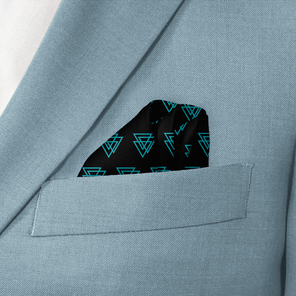 Mod Triangles Pocket Square - Wave Fold - Knotty Tie Co.