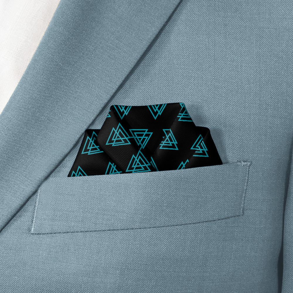 Mod Triangles Pocket Square - Scalloped Fold - Knotty Tie Co.