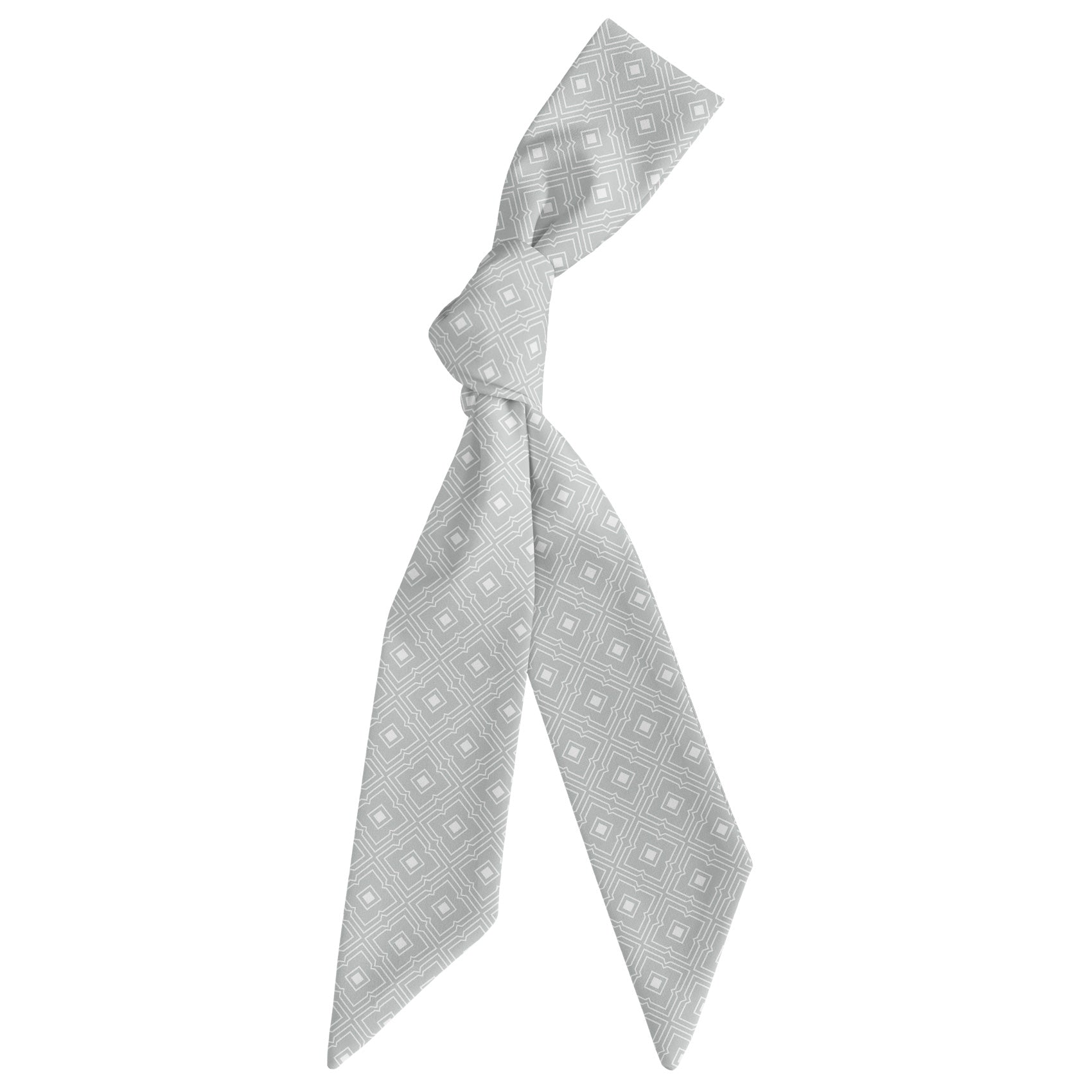 Monroe Geometric Hair Scarf - Scarf Tied Into Knot - Knotty Tie Co.