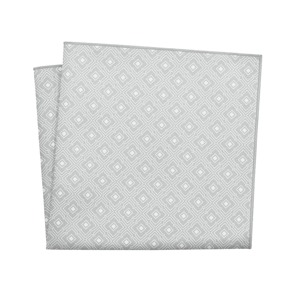 Monroe Geometric Pocket Square - 12" Square - Knotty Tie Co.