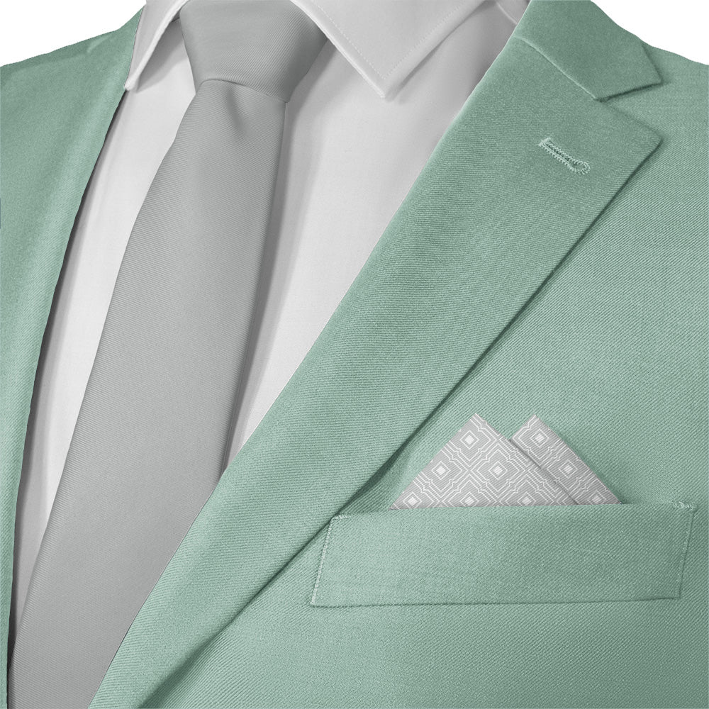 Monroe Geometric Pocket Square - Matching Necktie- Knotty Tie Co.
