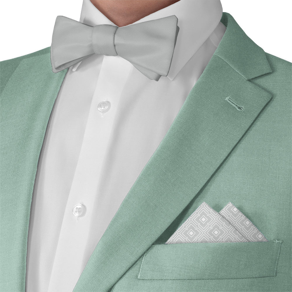 Monroe Geometric Pocket Square - Matching Bow Tie - Knotty Tie Co.