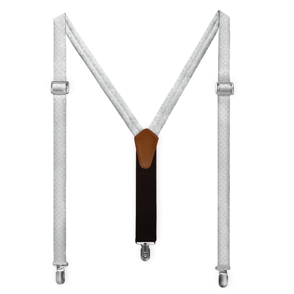 Monroe Geometric Suspenders - Full Front View - Knotty Tie Co.