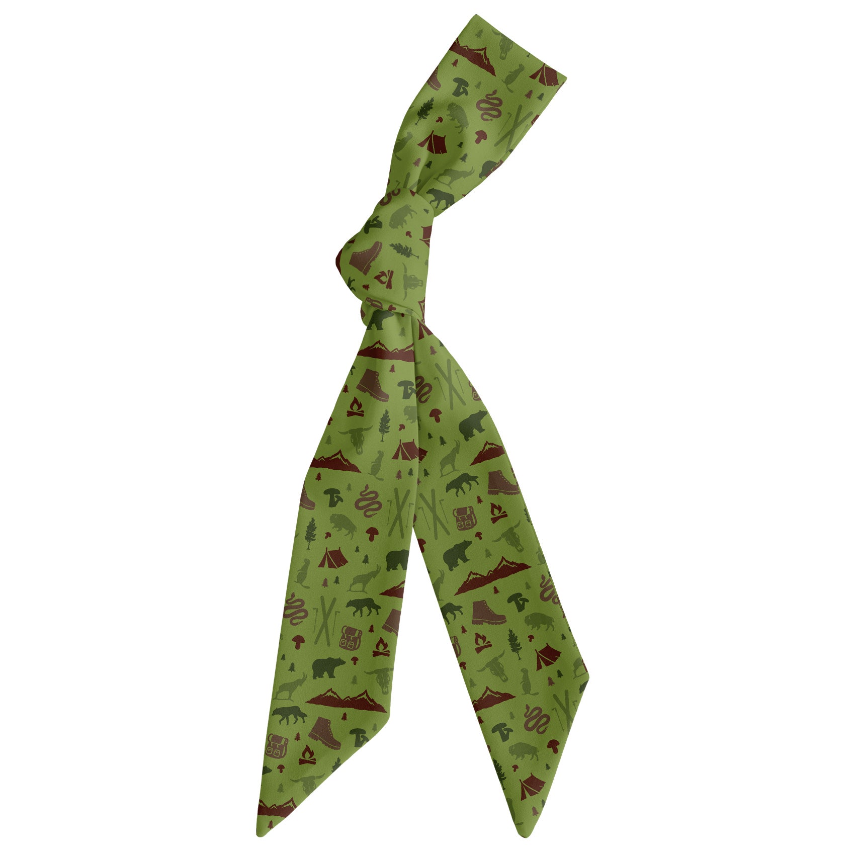 Montana State Heritage Hair Scarf - Scarf Tied Into Knot - Knotty Tie Co.
