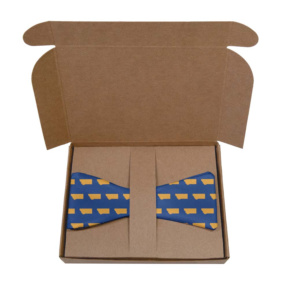 Montana State Outline Bow Tie- Kraft Gift Box Packaging - Knotty Tie Co.