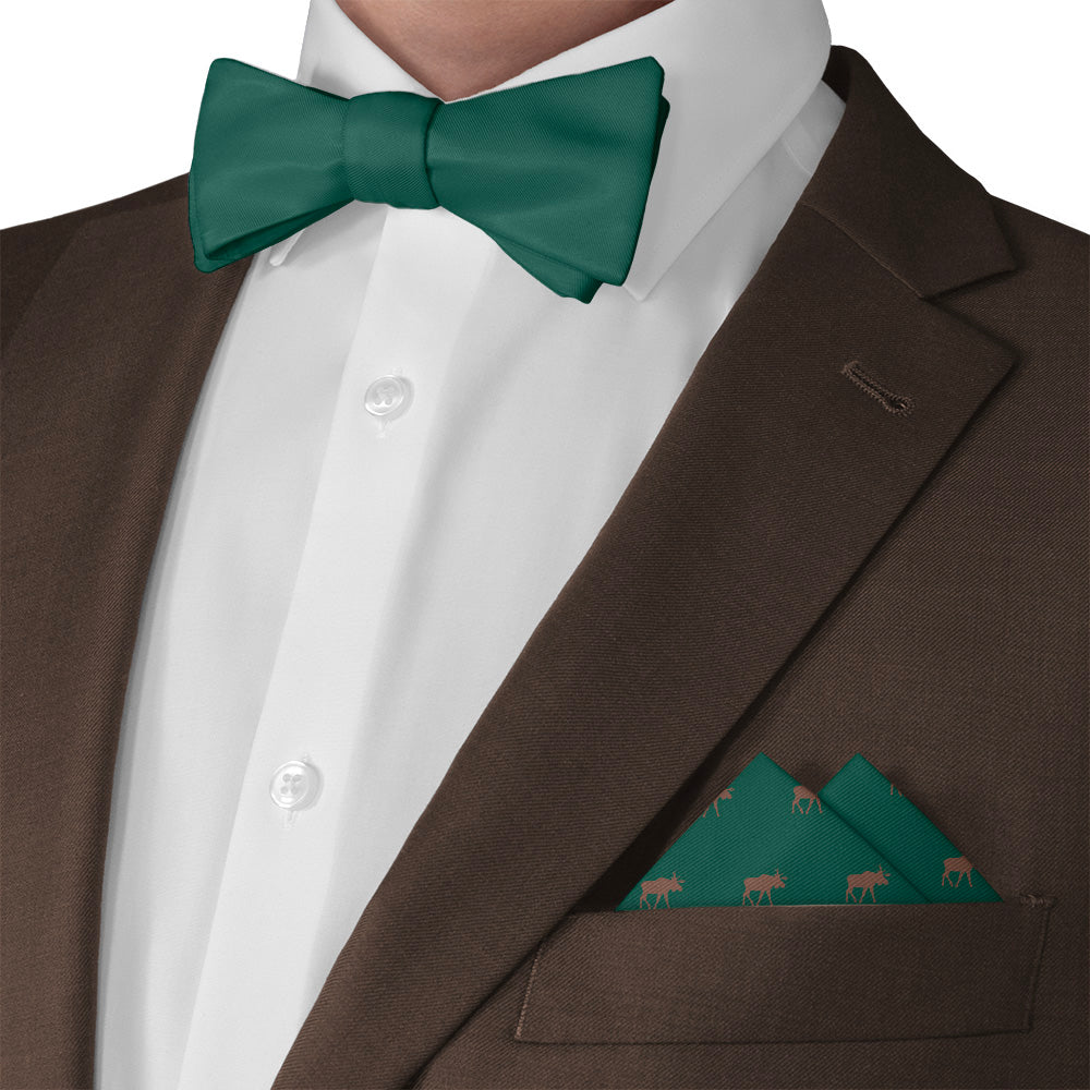 Moose Pocket Square - Matching Bow Tie - Knotty Tie Co.