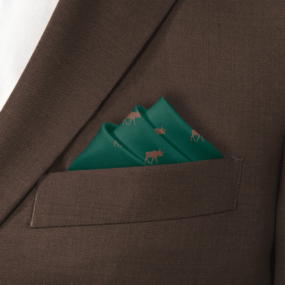 Moose Pocket Square - Stairs Fold - Knotty Tie Co.