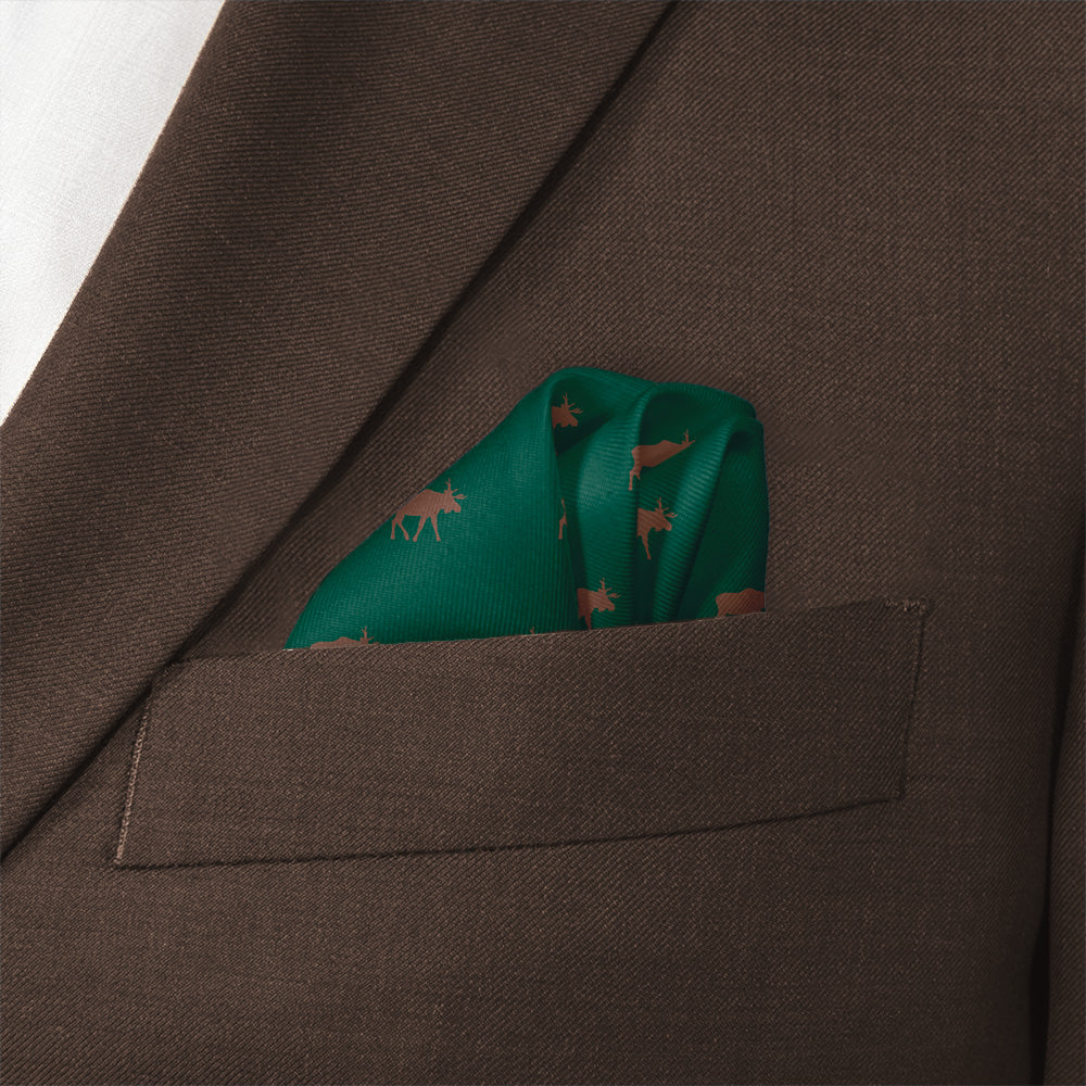 Moose Pocket Square - Wave Fold - Knotty Tie Co.