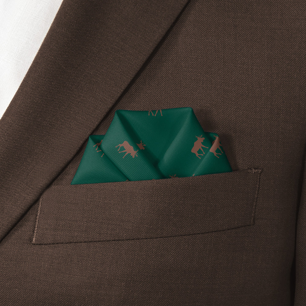 Moose Pocket Square - Scalloped Fold - Knotty Tie Co.
