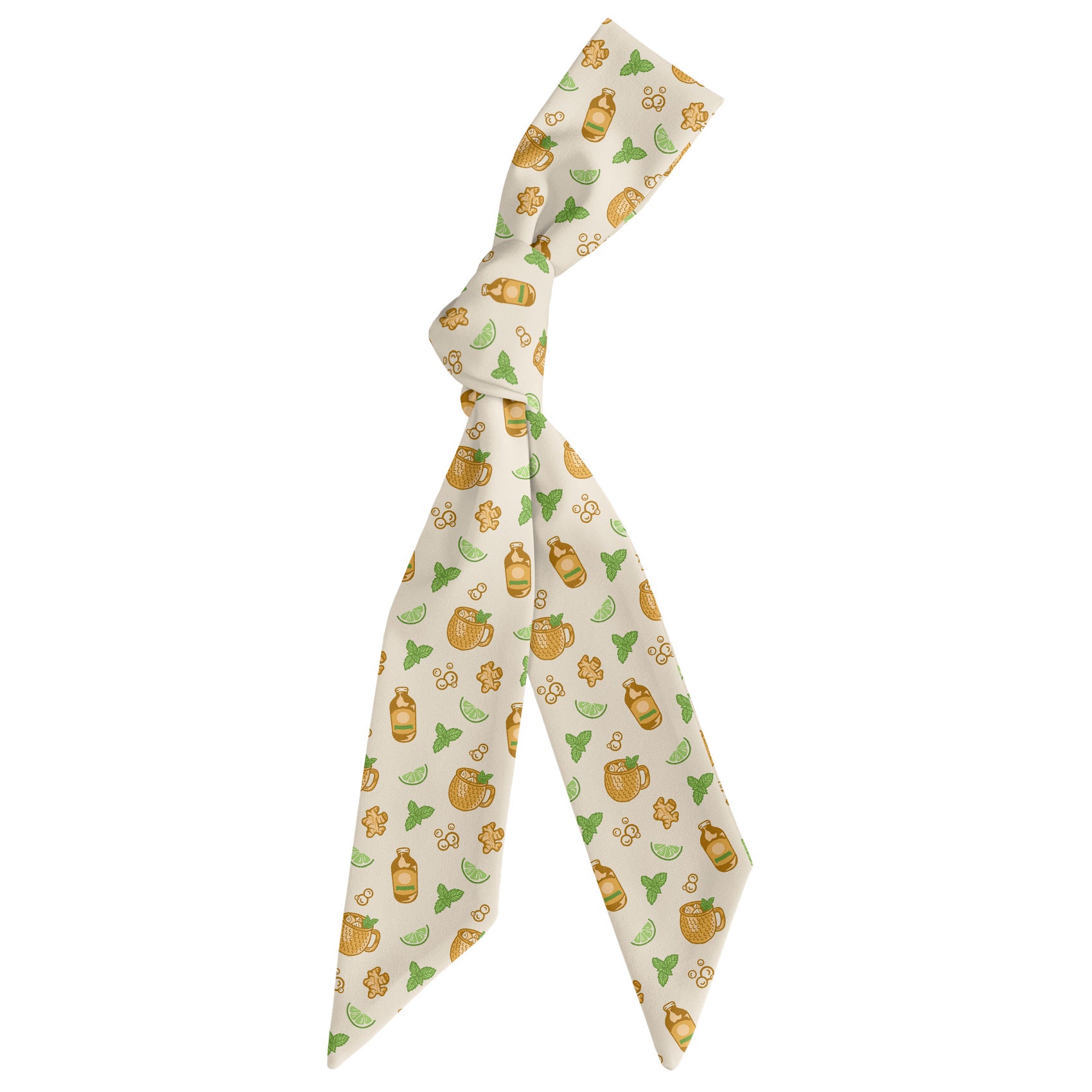 Moscow Mule Hair Scarf - Scarf Tied Into Knot - Knotty Tie Co.